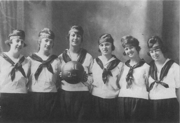 Photographs of Women's basketball team, 1922.