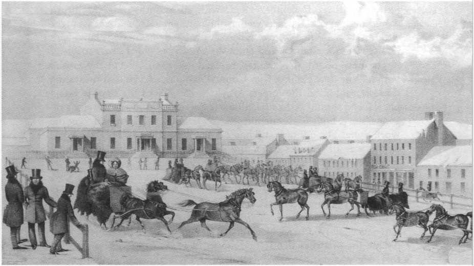 Engraving of Grand Parade, 1840.