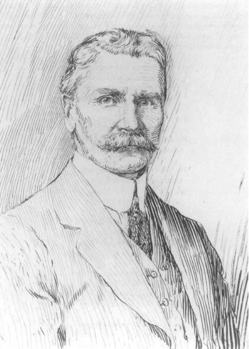 Sketch of George S. Campbell, chairman of the Board of Governors, 1908-27