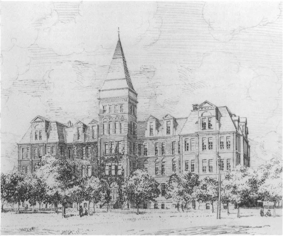 Lismer sketch of Dalhousie College as it looked in 1900.