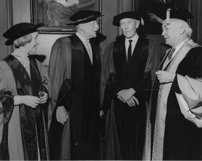 Photograph of honorary degree recipients, May 1974.