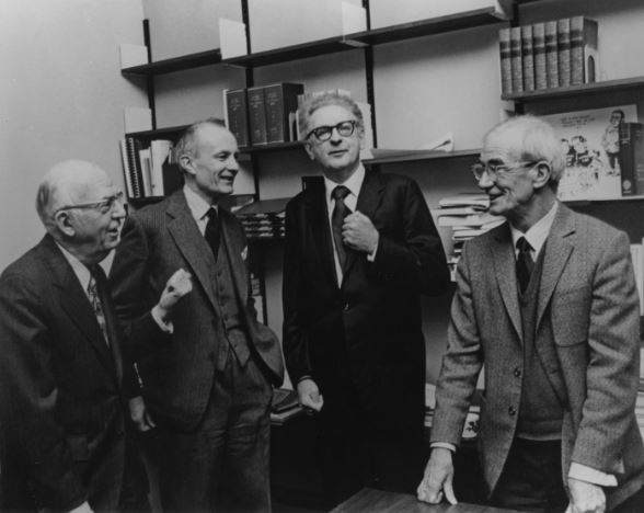 Photograph of Horace Read, R. St. J. Macdonald, Moffat Hancock and John Willis.