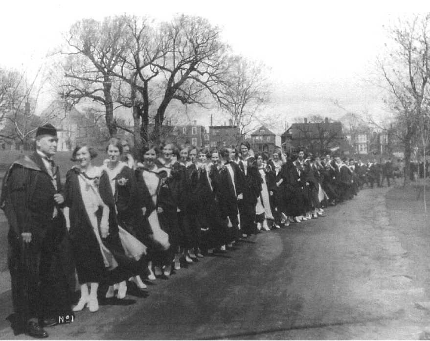 Photograph of Convocation procession, May 1931.