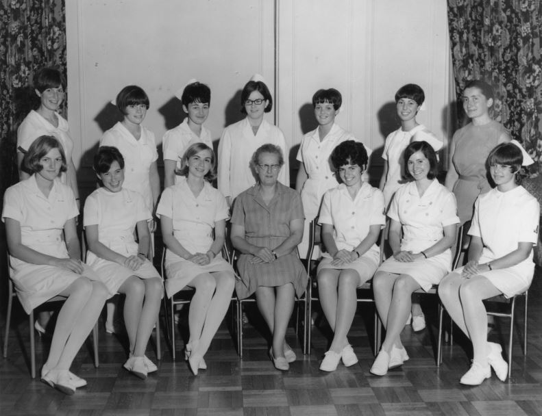 Class photograph of first bachelor of nursing graduates