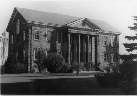 Photograph of the the Law (Temporary Arts) Building about 1950.